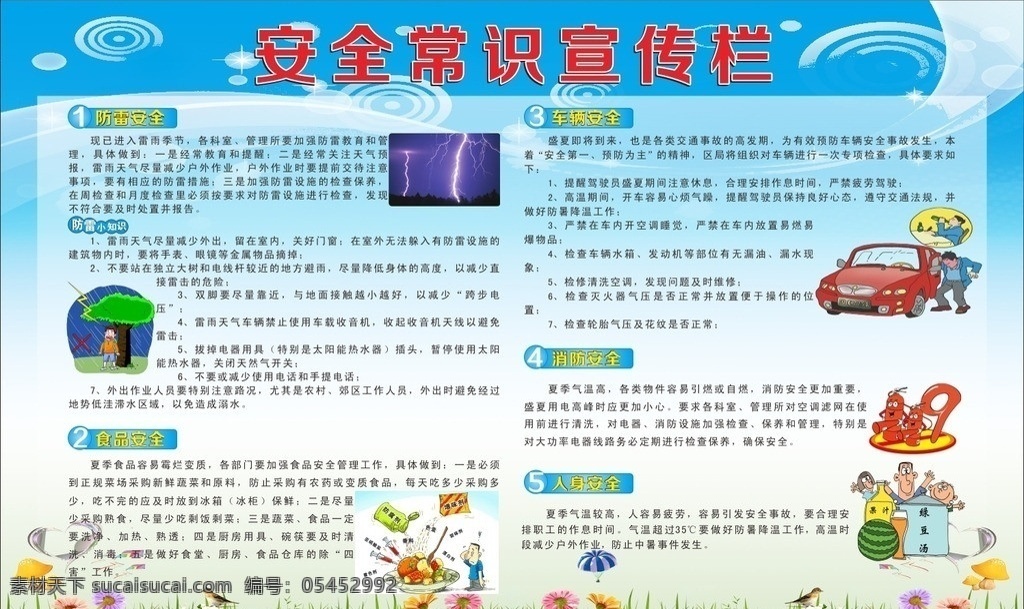 安全 常识 宣传栏 安全常识 蓝色宣传栏 防雷电 防火 疲劳驾驶 高空作业 原创 矢量