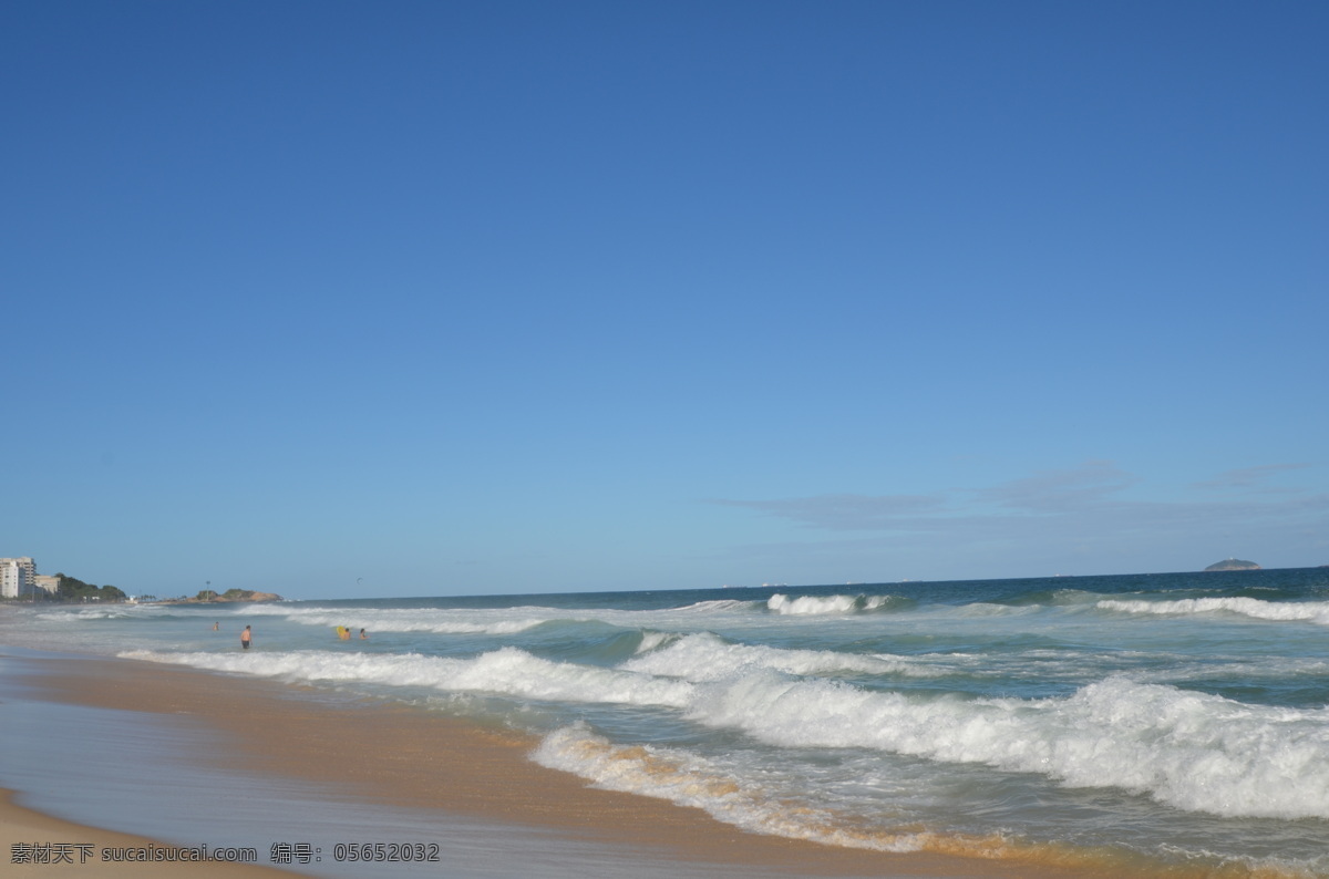 大海 海洋 自然风景 海浪 沙滩 蓝天 自然景观