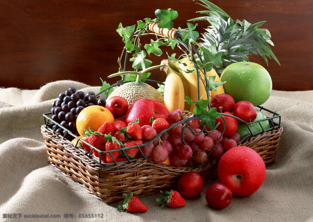 水果图 水果 一篮子水果 各种水果 餐饮美食 摄影图库 生物世界