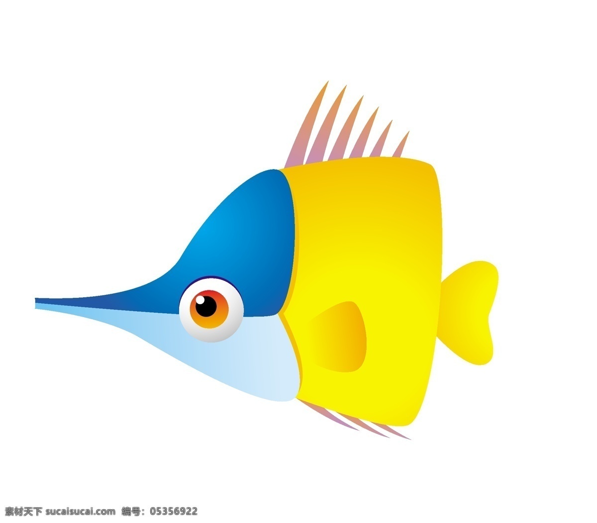 矢量 卡通 小黄 金鱼 动物 模板 素材图片 矢量动物 卡通动物