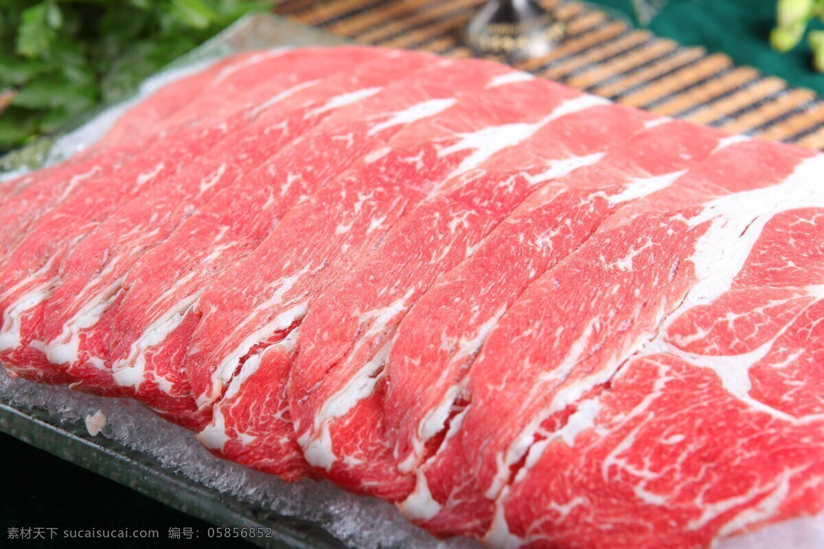 牛肉 牛肉片 雪龙上脑 火锅 涮食牛肉 菜谱图片 菜牌 美食 餐饮美食 传统美食