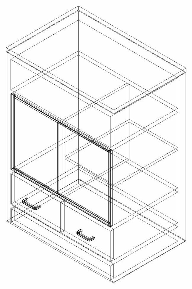 三 层 立柜 3d cad 家装 立体 模型 三维 饰品 室内 装饰 装修 三层 cad素材