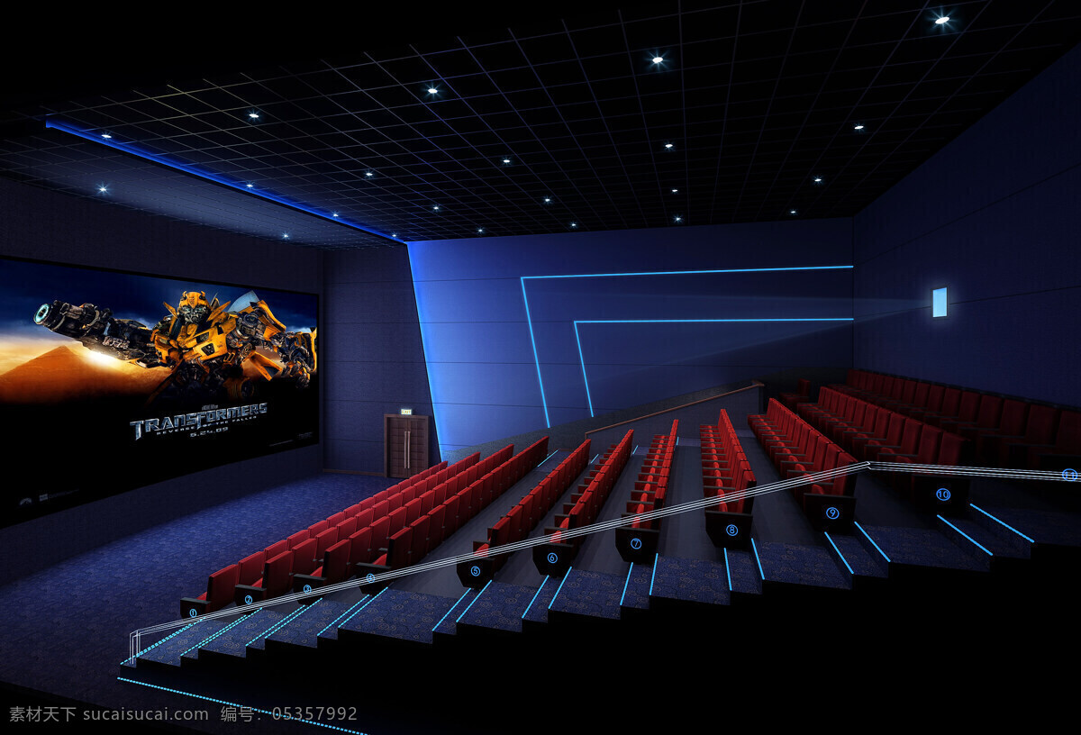 电影院 放映厅 效果图 3d效果图 电影 海报 广告设计类 室内广告设计