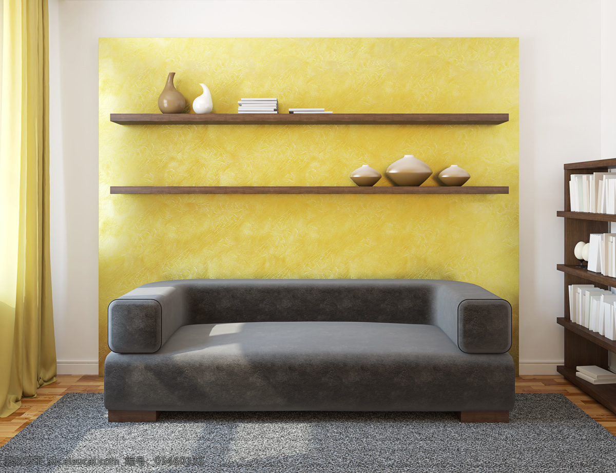 室内装修设计 室内装潢设计 室内设计 效果图 泳池 黄色 装饰 墙壁 沙发 环境家居