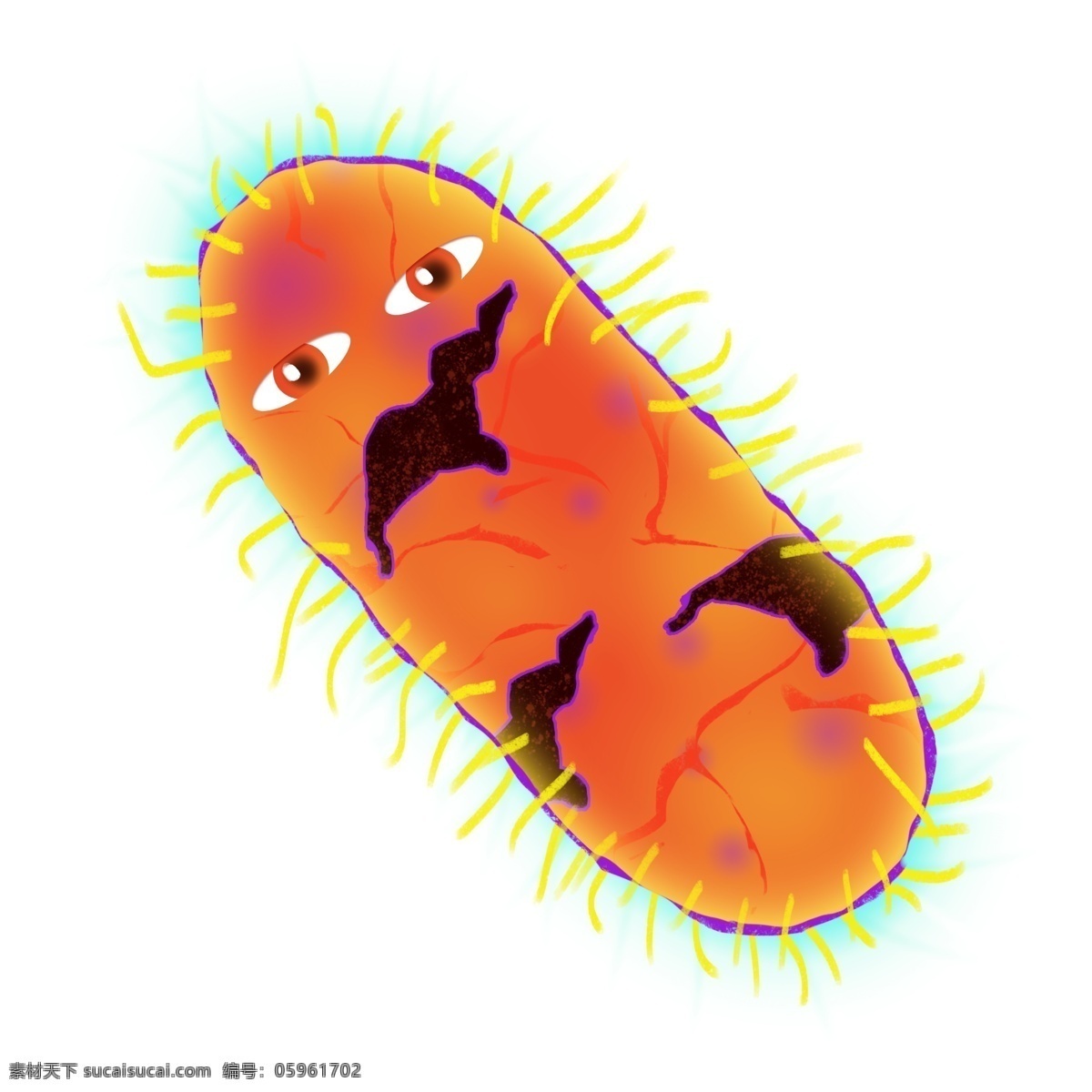 张牙舞爪 可怕 细菌 红色细菌 传染细菌 传染病度 卡通细菌 插画 可怕红色病毒 病毒插画 插图