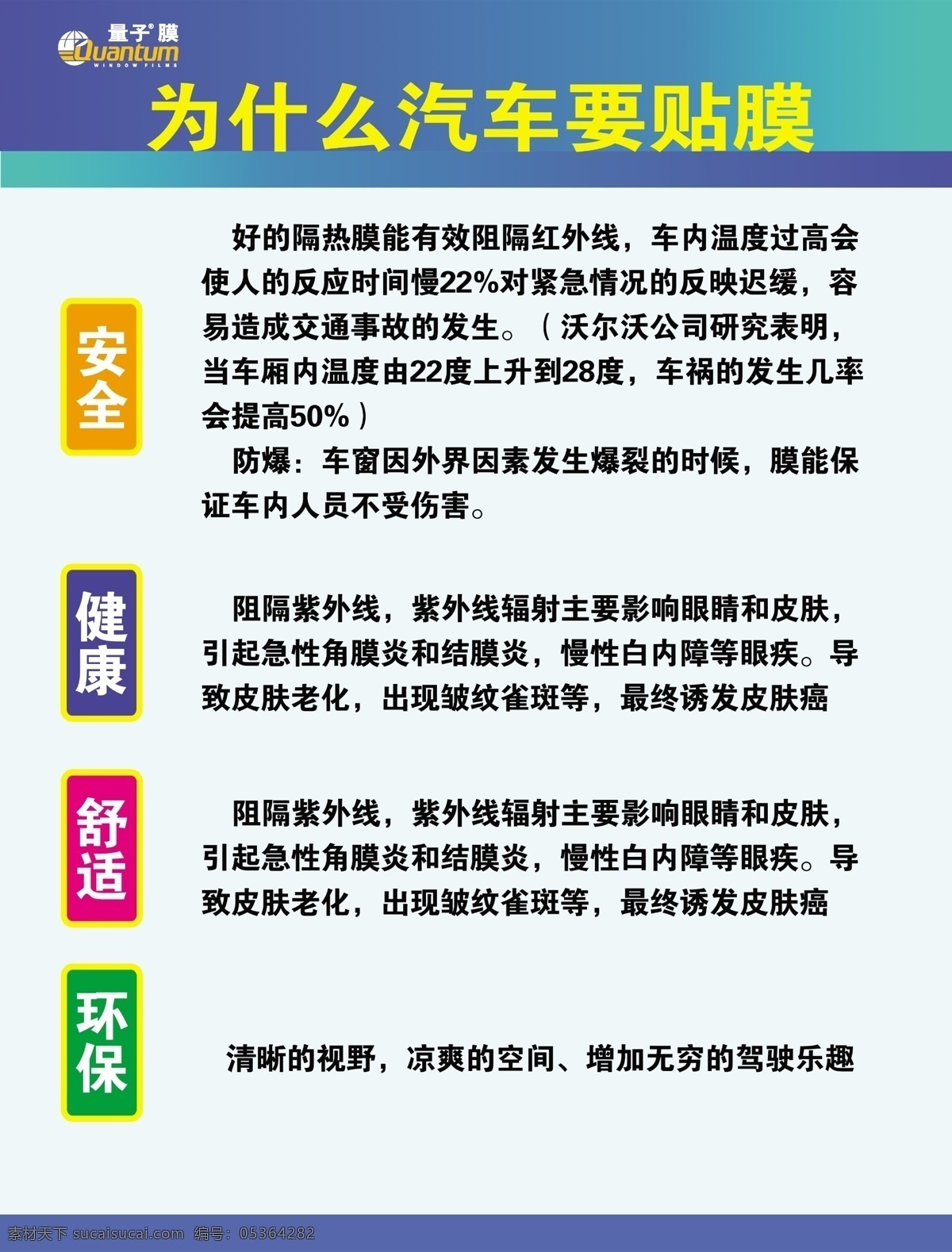 量子膜彩页 量子膜 汽车 安全 贴膜 展板 制度 源文件 dm宣传单 广告设计模板