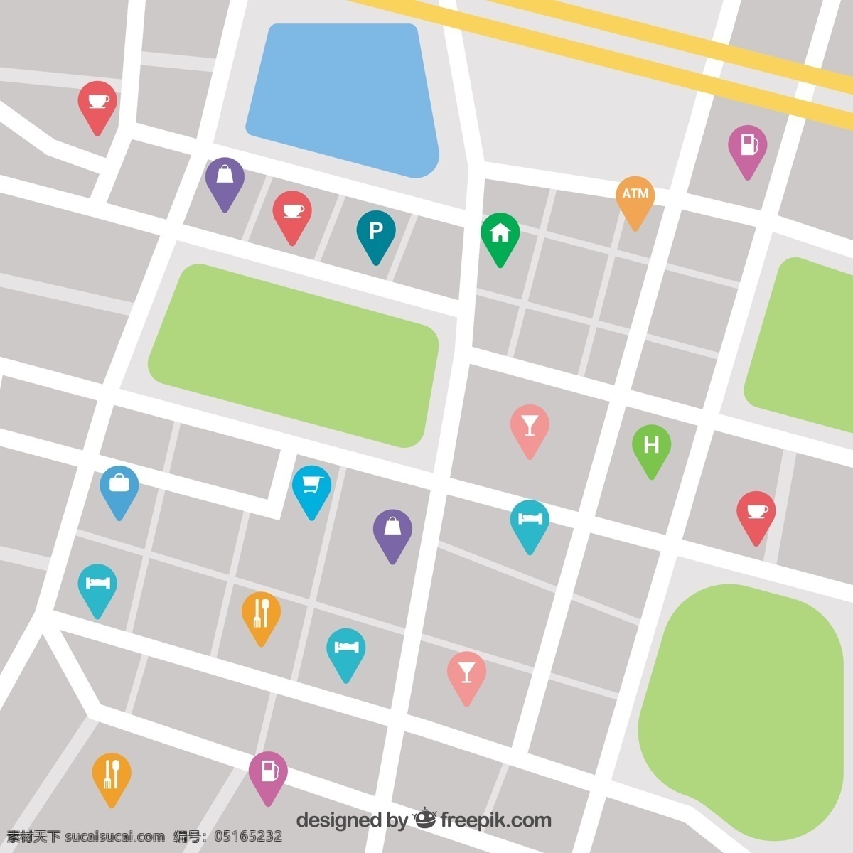 带 位置 标注 图标 街道 地图 矢量 设计素材 位置标注 街道地图