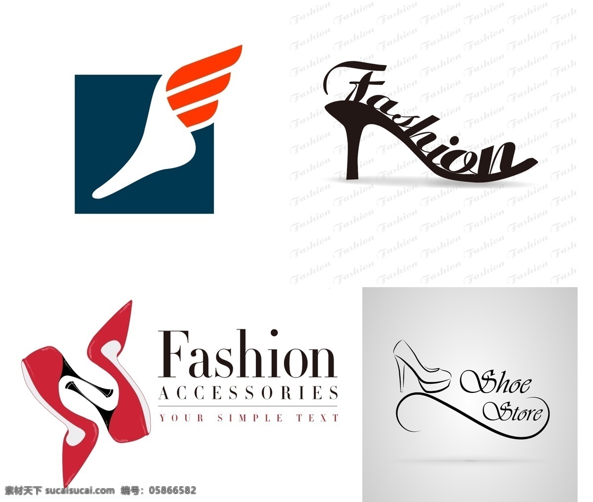 鞋店logo 高跟鞋 logo 标志 商标 创意logo logo设计