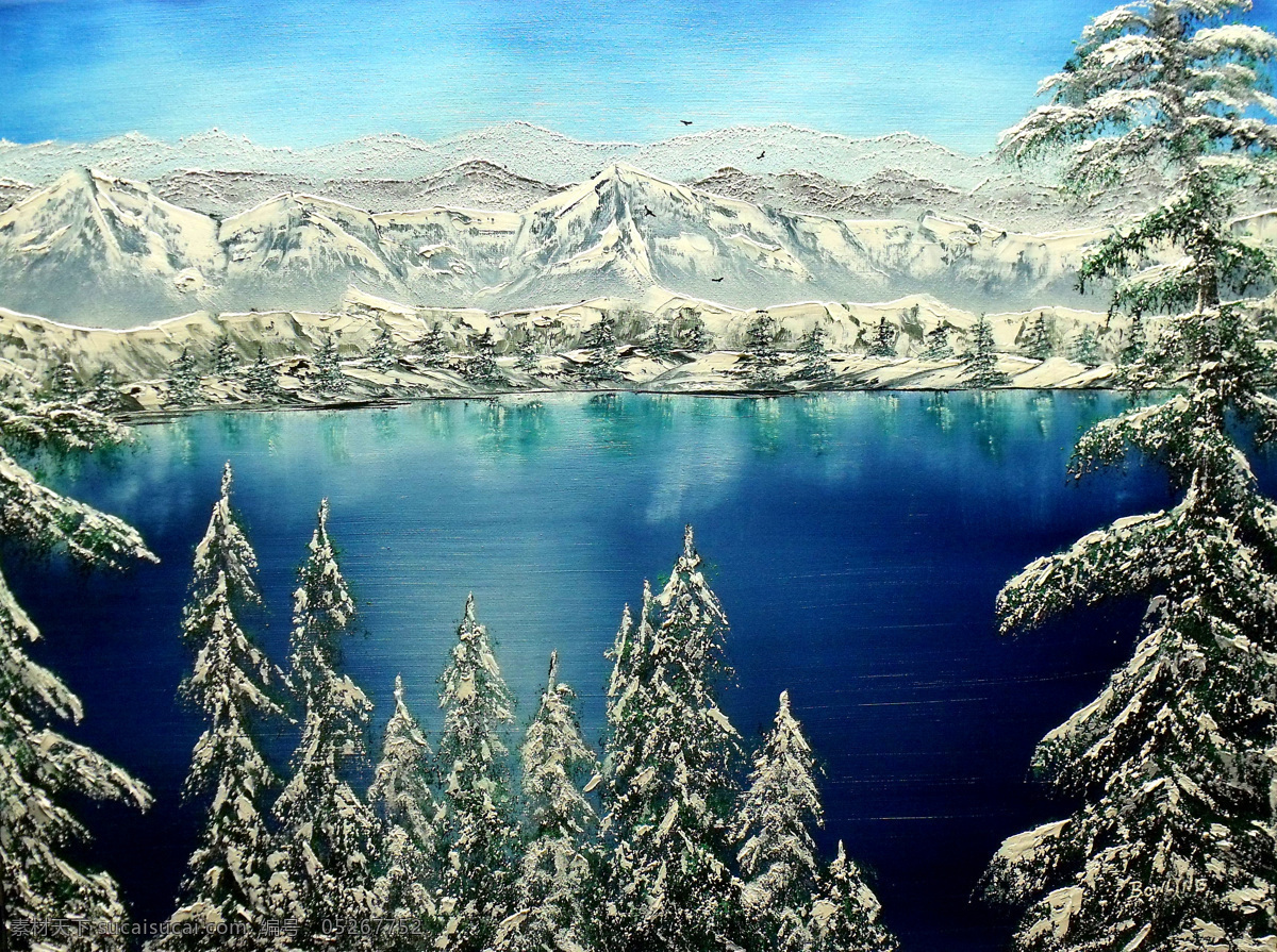 冬季 冬天 风景 风景画 挂画 湖泊 湖水 绘画 油画 设计素材 模板下载 冬季湖泊 油画风景 艺术 油画艺术 雪松 雪树 雪山 山峦 西方油画 景色 欧美油画 油画作品 绘画书法 文化艺术 家居装饰素材 山水风景画