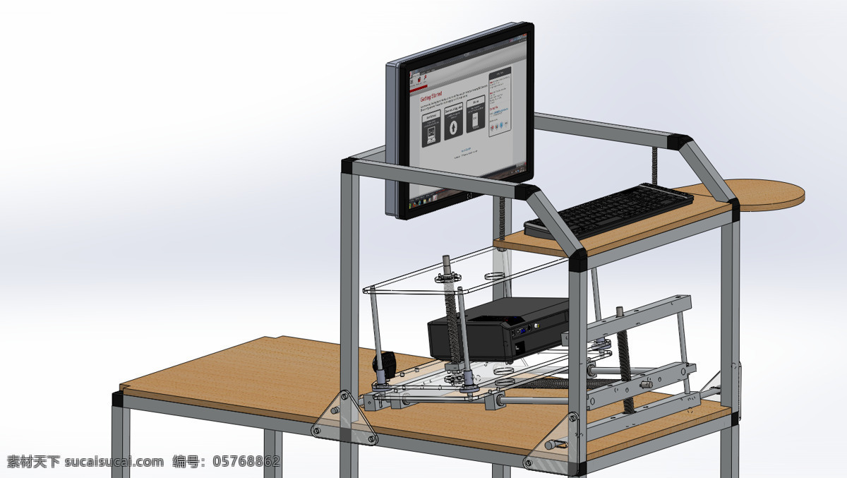 结构 光 三维 扫描仪 白色 灯光 摄像机 视觉 投影机 mcv 结构化 机 3d模型素材 其他3d模型