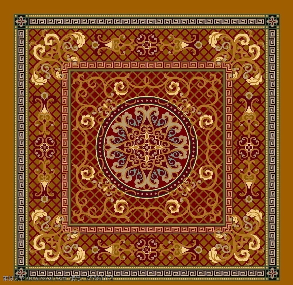 欧式 手工 地毯 设计图 手工地毯 装饰 室内装饰 豪华装饰 背景底纹 底纹边框