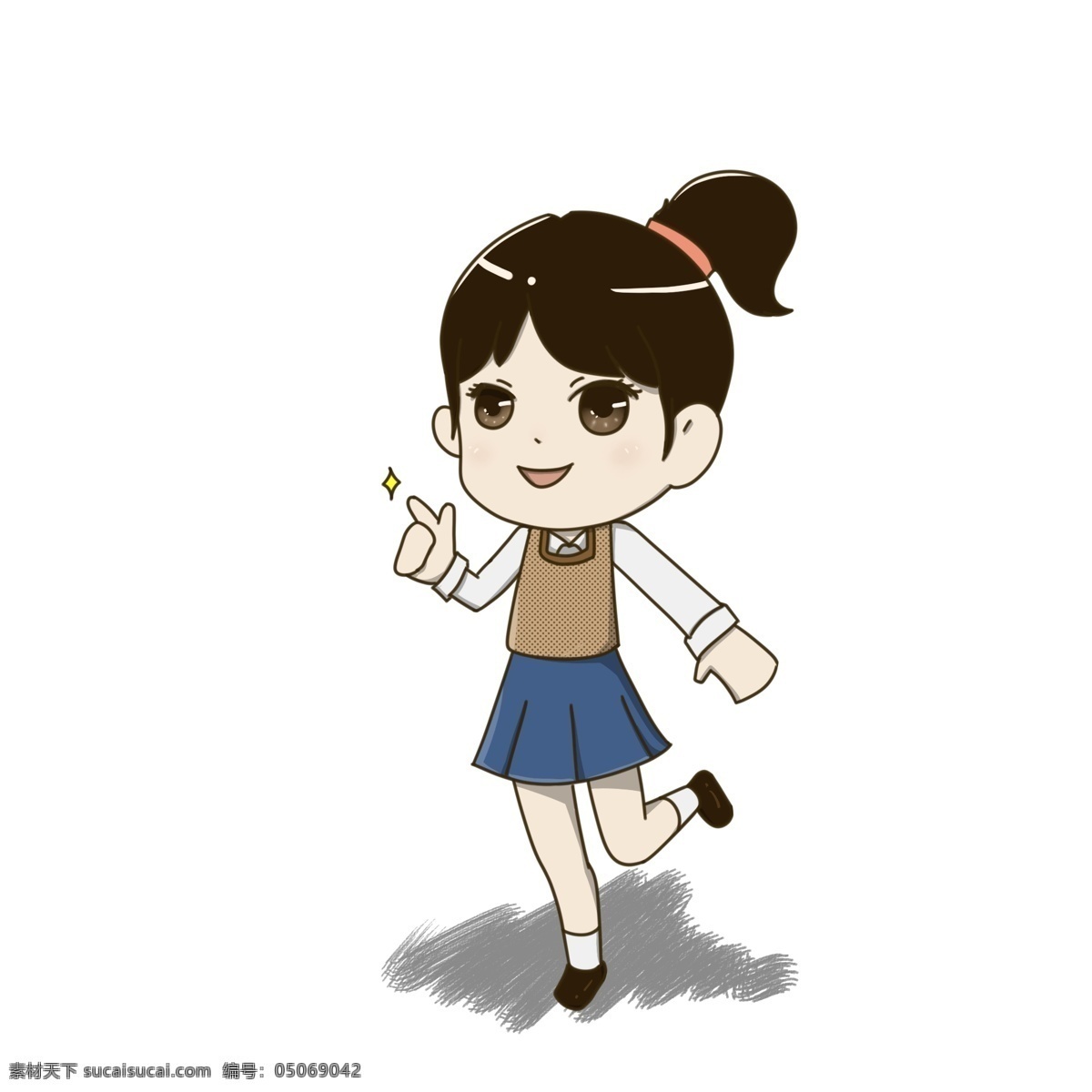 q 版 女生 元素 商用 卡通 可爱 人物 萌系