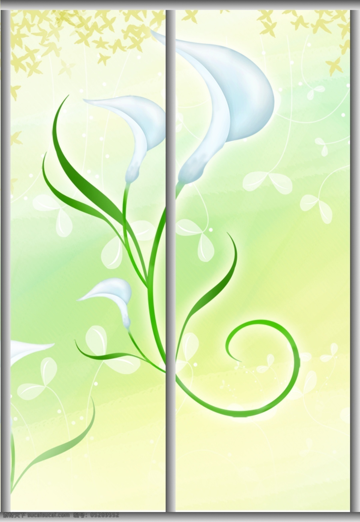 鲜花 移门 花朵移门 卡通移门 移门背景 移门素材 绿色移门 花儿移门 家居装饰素材