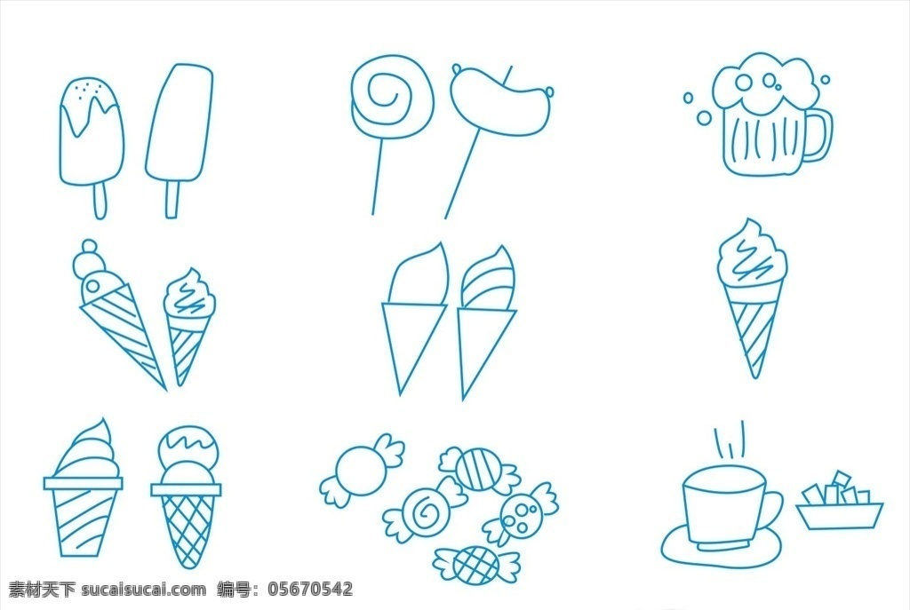 简笔画 冷饮简笔画 雪糕简笔画 夏日冷饮 夏天冷饮 冷饮杯简笔画 冰激凌简笔画 糖果简笔画 卡通画 幼儿简笔画 儿童简笔画 矢量素材 简图