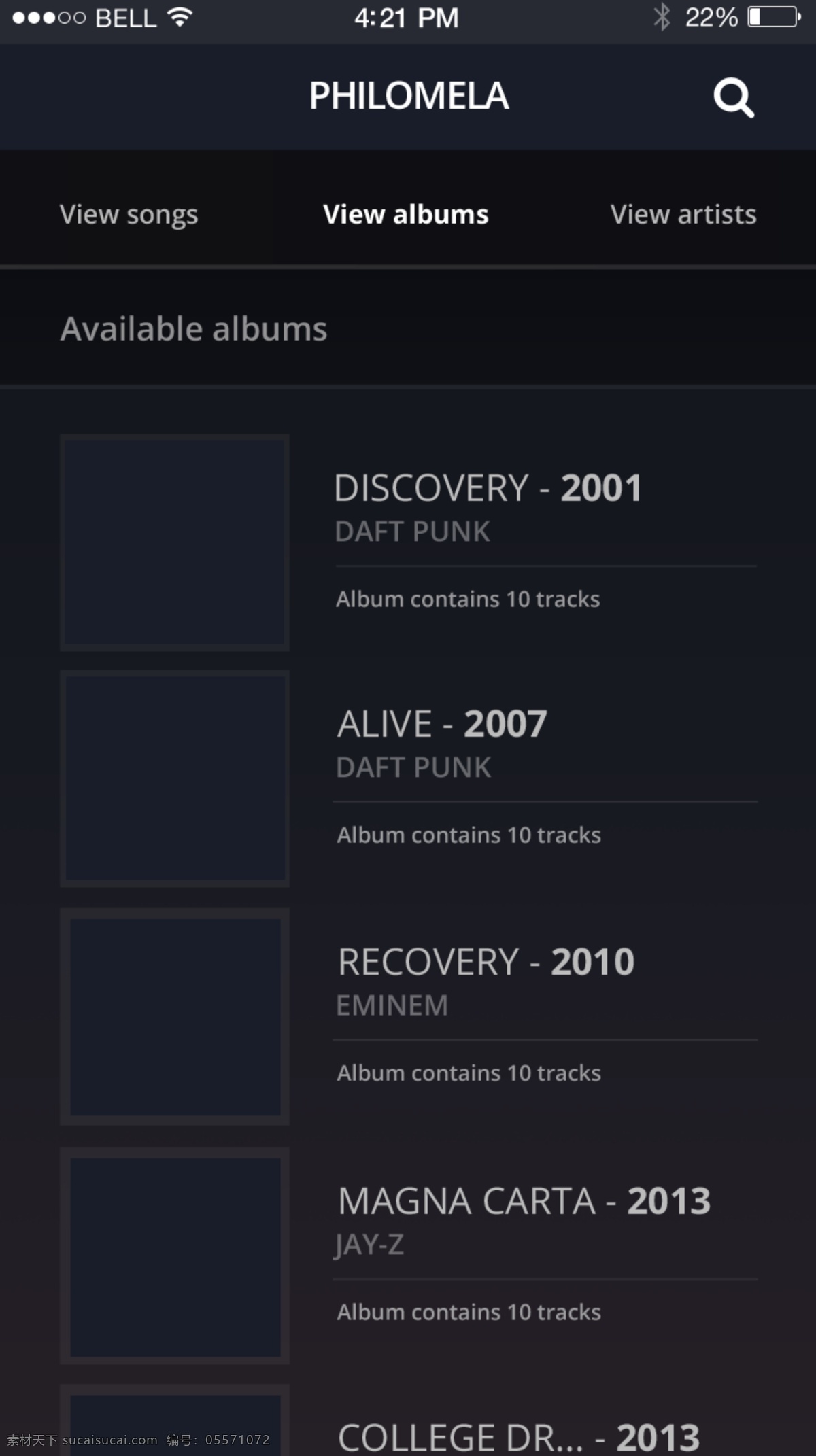 音乐 播放器 app 页面 设计素材 模板 高清 黑色