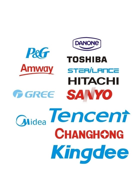 著名标志 p g 东芝 美的 金蝶 长虹 腾讯 安利 达能 格力 三洋 日立 企业 logo 标志 标识标志图标 矢量