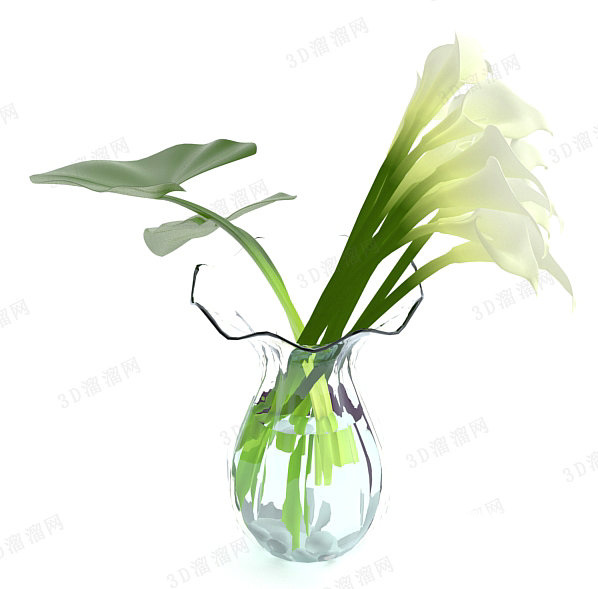3d模型 花瓶免费下载 2009 max 玻璃瓶 花 花瓶 客厅 现代 装饰 无贴图 日用饰品 陈设品 3d模型素材 室内装饰模型