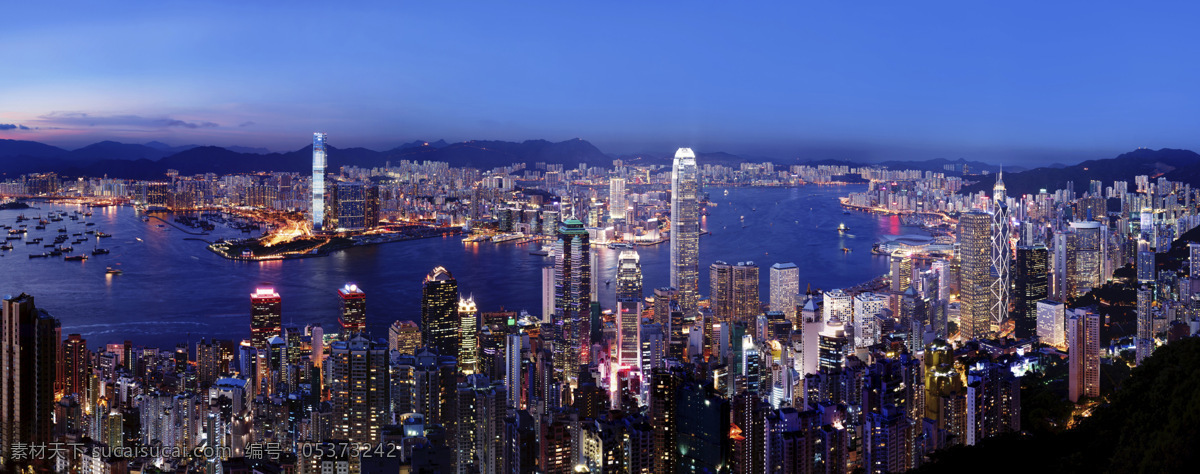香港全景 建筑 香港 港口 大气 科士威