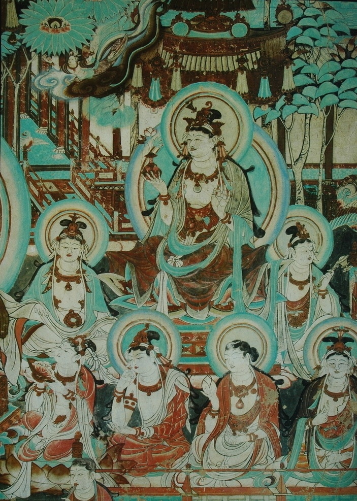 敦煌壁画图片 敦煌壁画 说法图 千佛 文化艺术 佛教 般若 释迦三尊 十六神王 宗教信仰 欢喜金刚 敦煌 飞天 敦煌墙画 壁画 敦煌莫高窟 中国古文化 中国历史 佛教文化 唐代 唐朝 释迦牟尼 释迦摩尼 释迦牟尼佛 菩提迦摩 如来佛主 佛造像 佛挂图 三圣图 大势至菩萨 西方三圣图 传统文化 敦煌图案