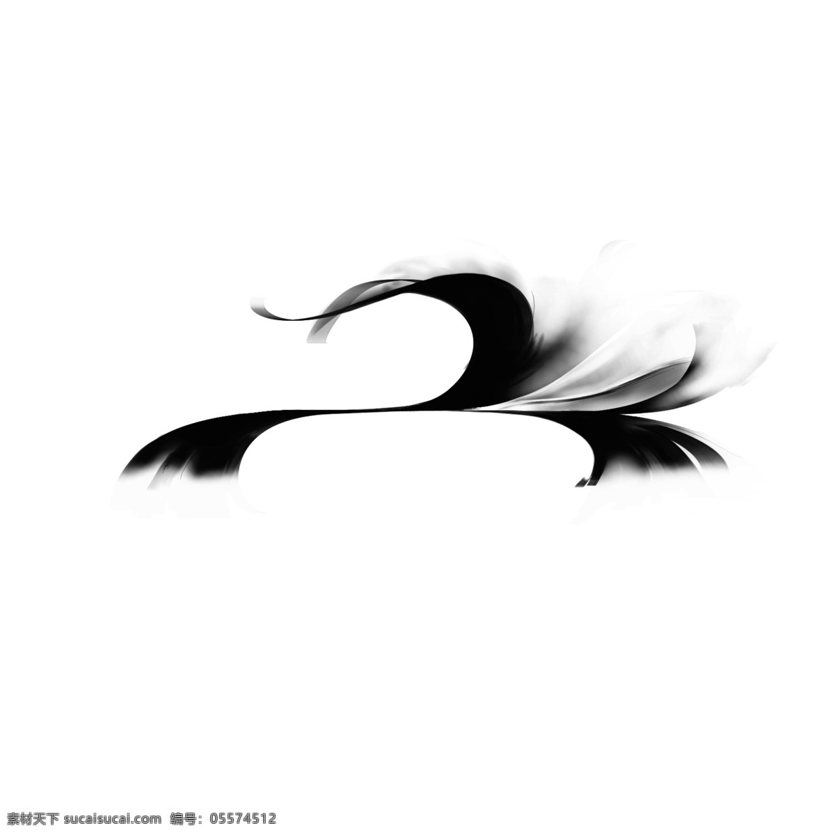 弯曲 黑色 水墨 线 简约 线条 卡通手绘 毛笔 渐变 泼墨 创意 不规则图形 弯弯曲曲 装饰品 层次 喷墨