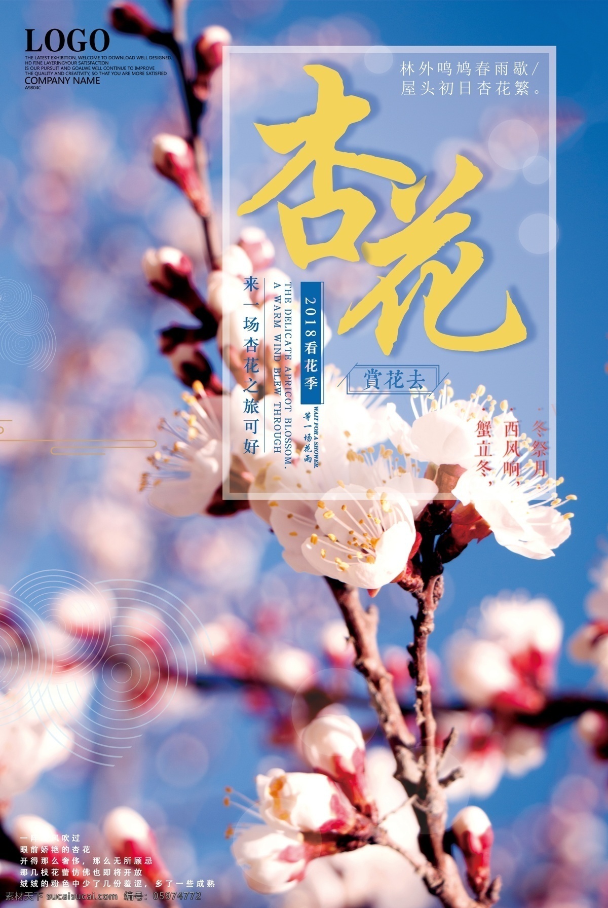 简约 大气 精美 杏花 创意 小清新 蓝色 旅行 简约精美 简约创意 大气简约 大气精美