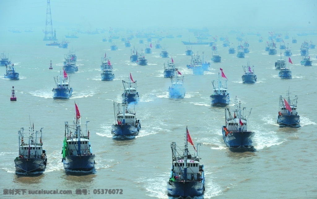 渔船出海 舟山 渔船 出海 海洋 文化 工业生产 现代科技