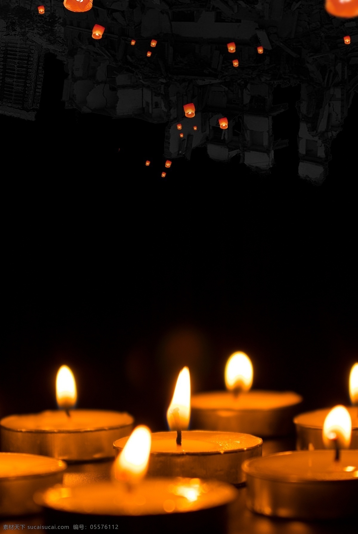 蜡烛 祈福 祝福 海报 地震 火灾 天灾 平安 奉献爱心 捐款 慈善 抗震救灾 灾后重建 捐赠