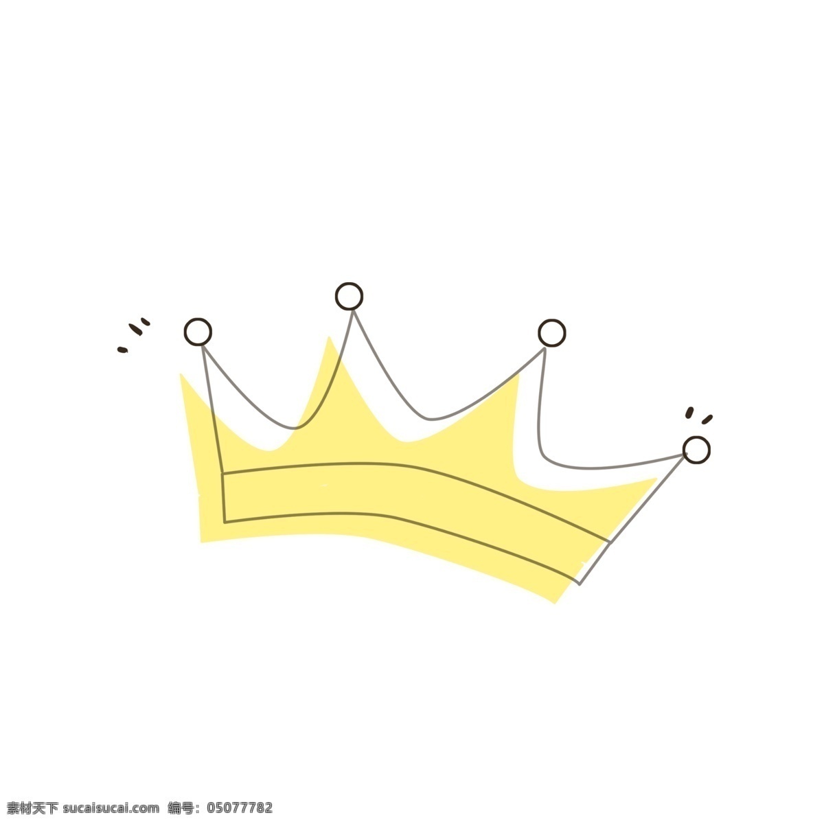 金色 卡通 可爱 皇冠 图标 平面 线条皇冠 珠宝 线条 荣耀 简约 装饰 手账 国王皇冠
