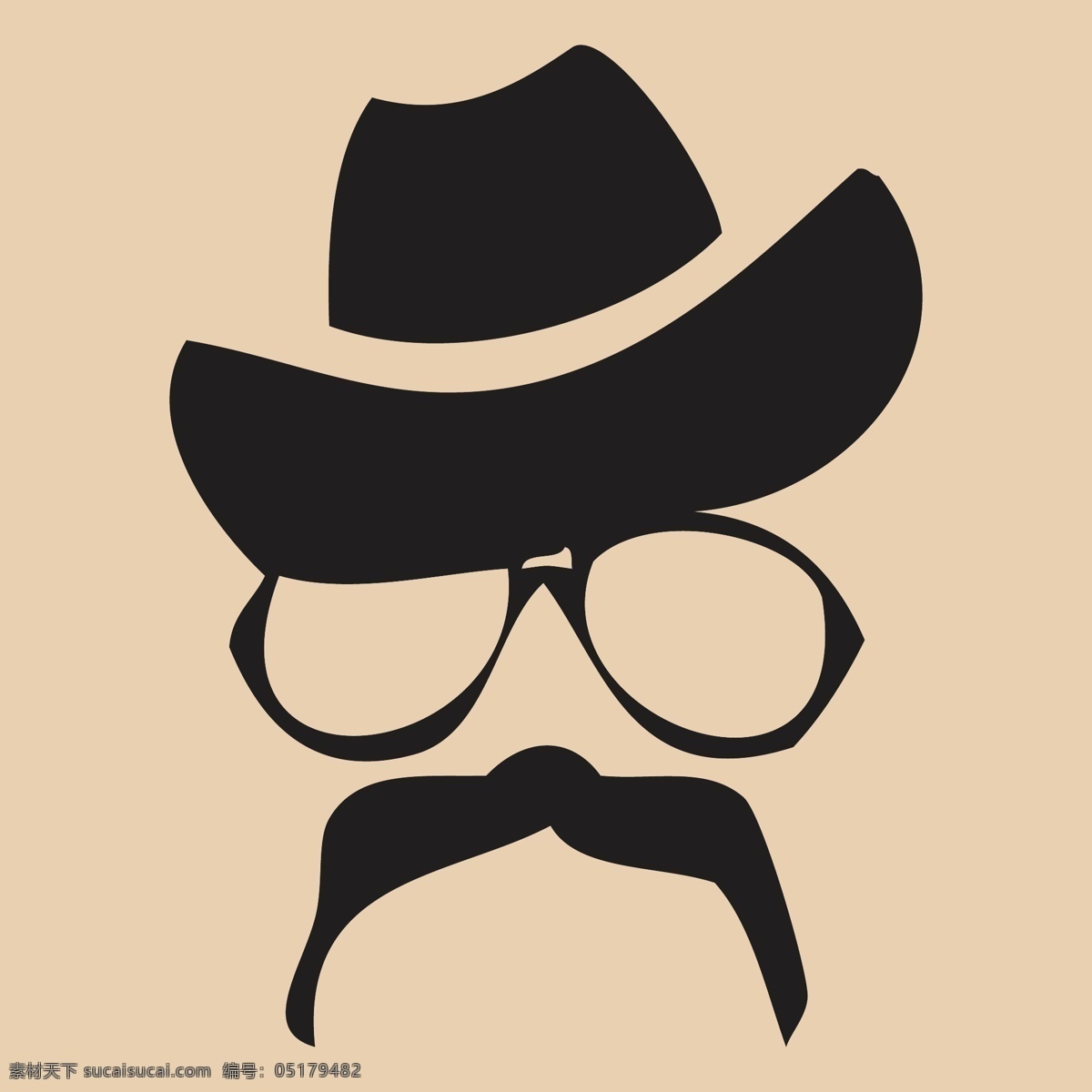 小胡子 动漫动画 胡子 卡通 帽子 设计素材 矢量图 眼镜 动漫 可爱