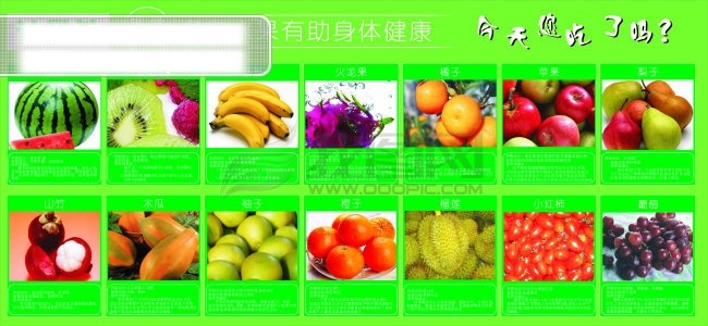 吃 水果 好处 火龙果 健康 梨子 绿色食品 猕猴桃 木瓜 葡萄 西瓜 香蕉 柚子 矢量图