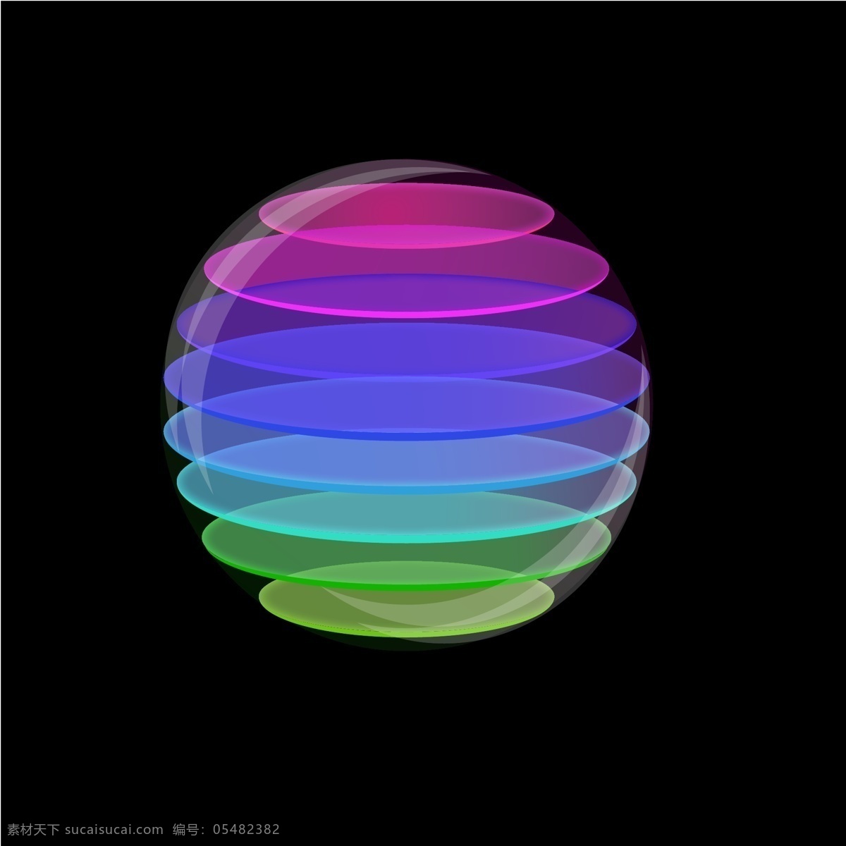 彩虹 球 七彩 圆形 球体 多层 3d 五颜六色 椭圆 分层 渐变色 彩虹球 七彩球 3d球 紫色球 蓝色球 绿色球 立体球 半透明球 尺量图 渐变球
