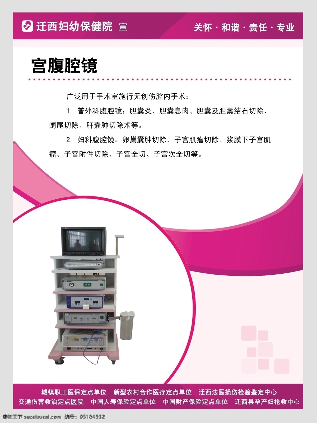 妇科 仪器 广告设计模板 源文件 展板模板 子宫肌瘤 妇科仪器 宫腹腔镜 囊肿 胆囊炎 矢量图 现代科技