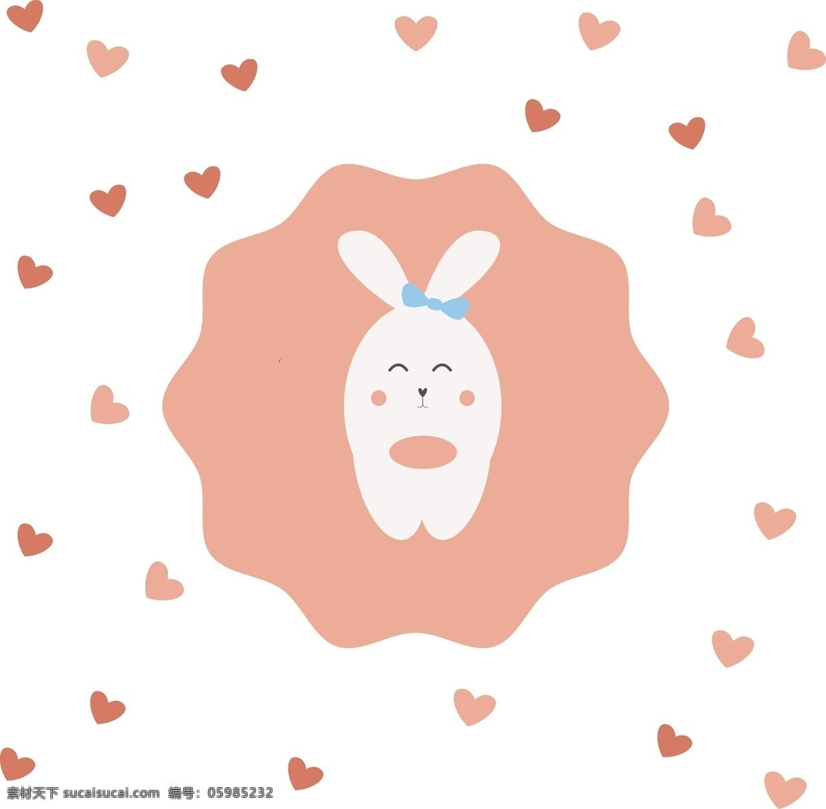 可爱 卡通 兔子 矢量图 儿童节 装饰图 童心