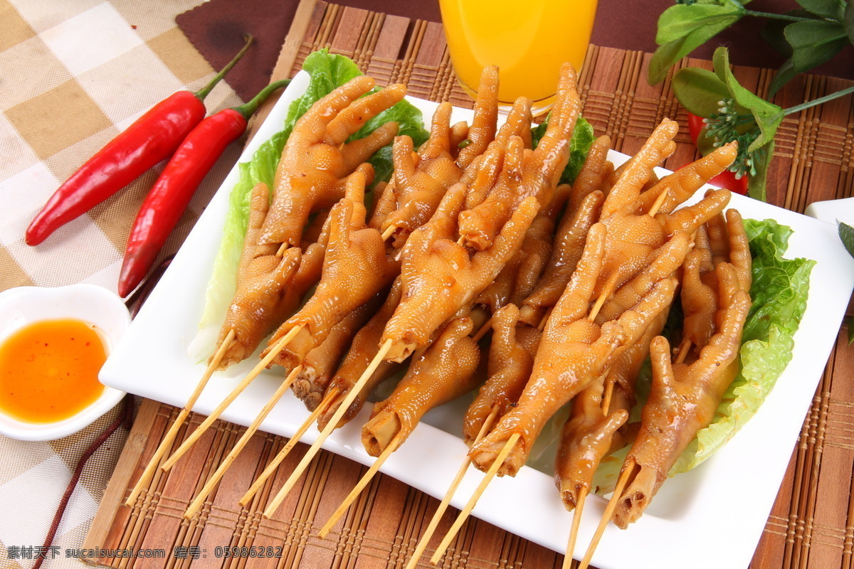 鸡爪 一盘鸡爪 鸡 爪子 卤鸡爪 传统美食 餐饮美食