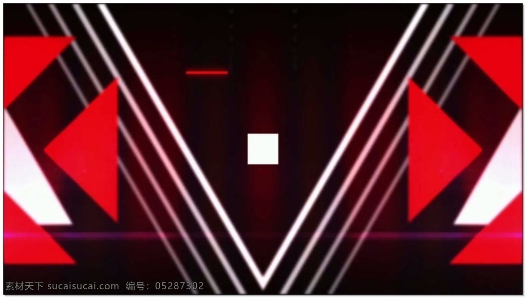 红色 线条 动态 视频 折线 三角形 光芒 视频素材 动态视频素材