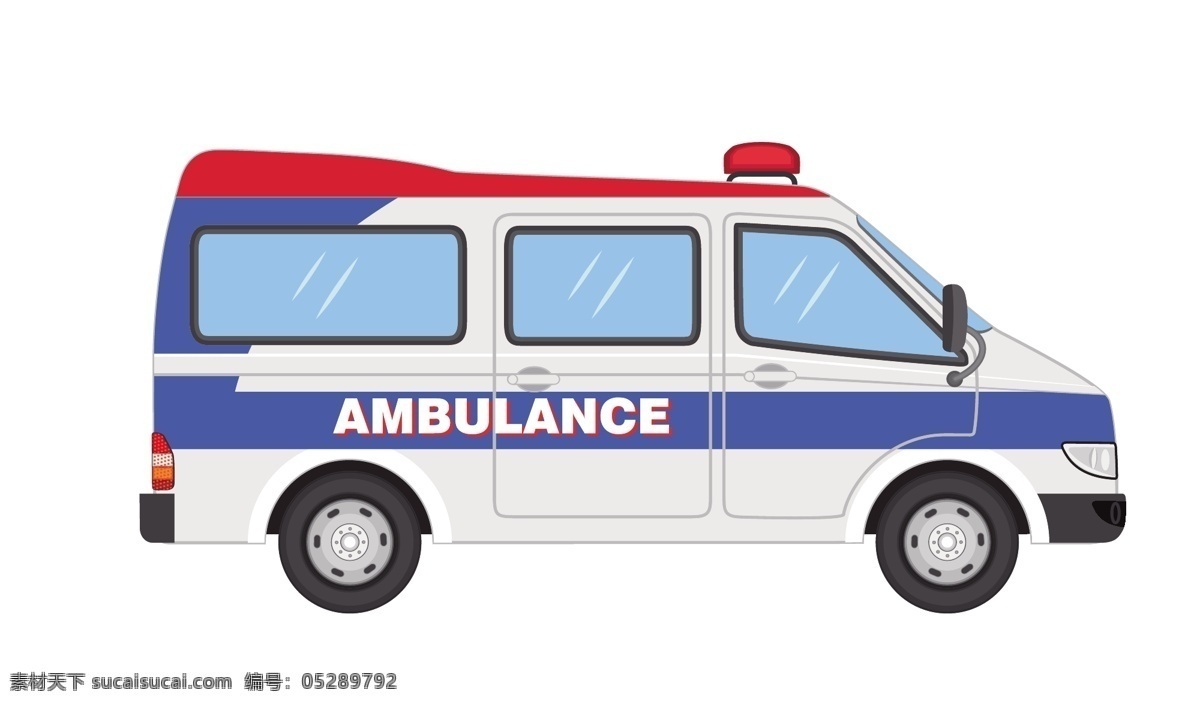 卡通 救护车 多种 交通工具 矢量图 矢量