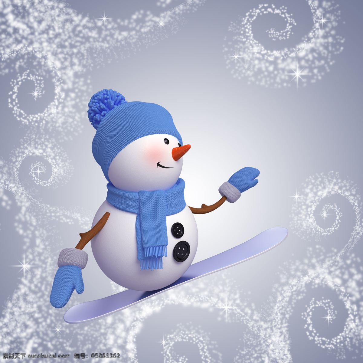 可爱卡通雪人 可爱 卡通 雪人 圣诞节 冬季 雪花 动漫动画