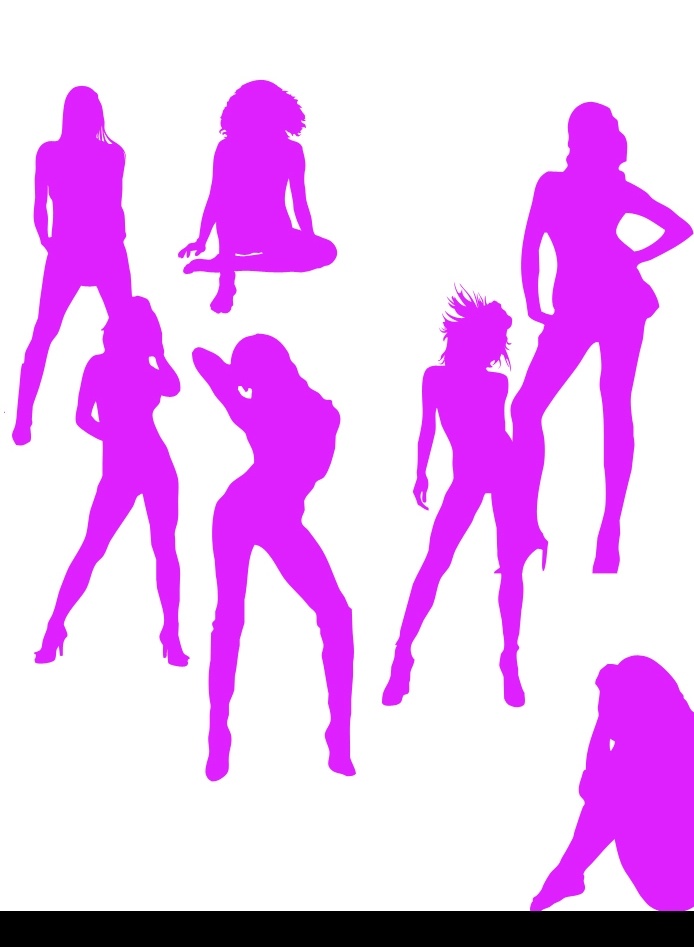 性感美女形状 ps插件 源文件库 自定义形状