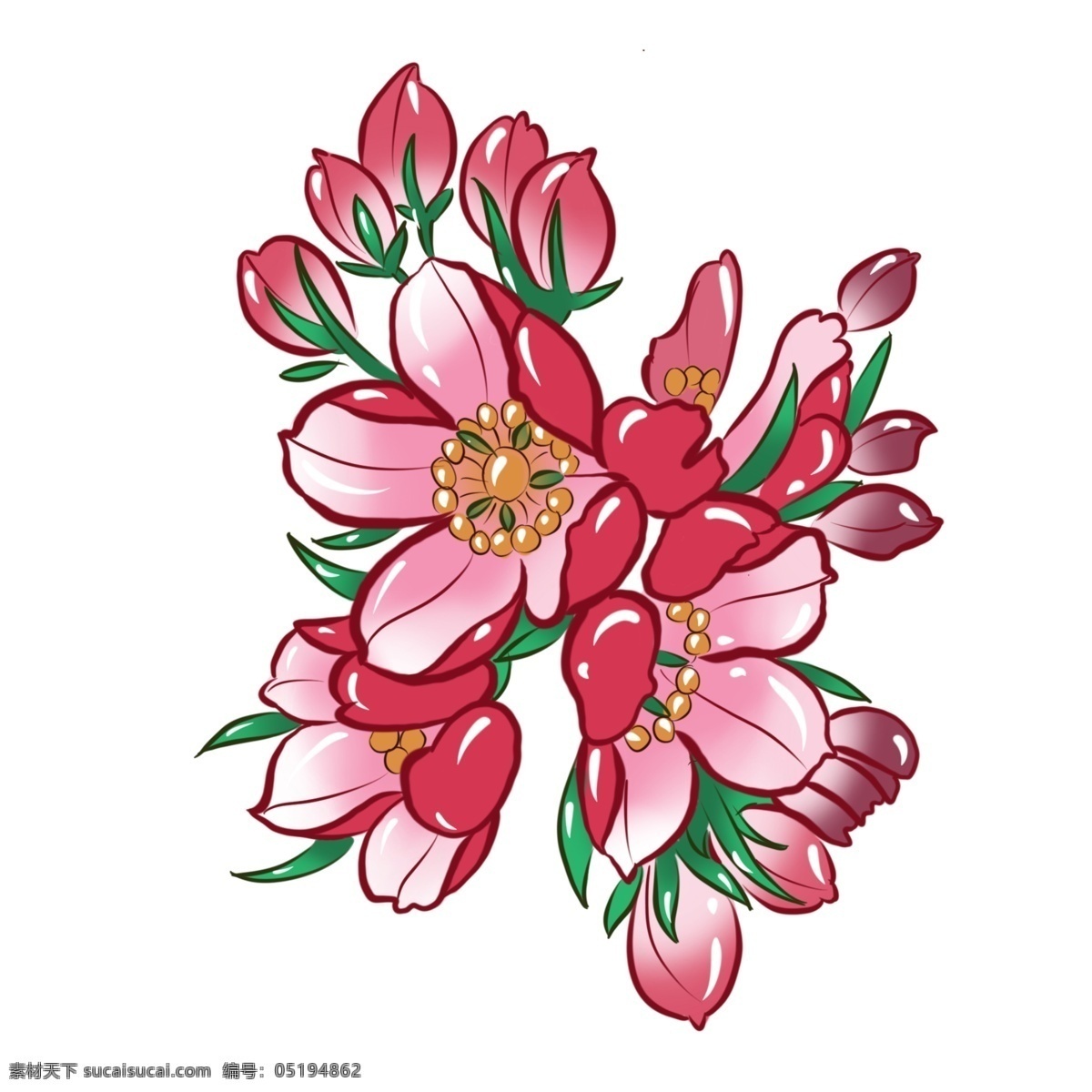 手绘 植物 传统 花卉 手绘植物 手绘花卉 花朵 花叶 手绘花草 传统花卉 传统花草