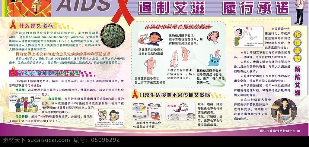遏制 艾滋病 宣传 墙报 艾滋 生活百科 医疗保健 矢量图库