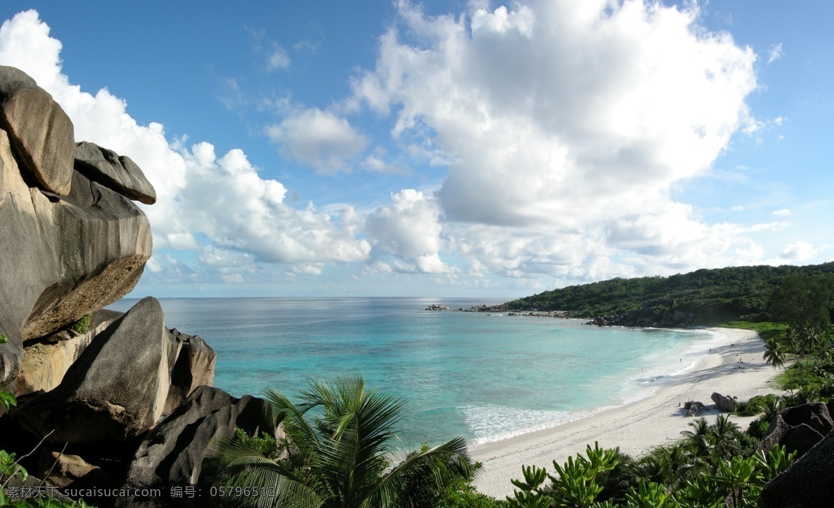 海滩 白云 壁纸 自然风景 自然景观 滩 美丽 地球 psd源文件