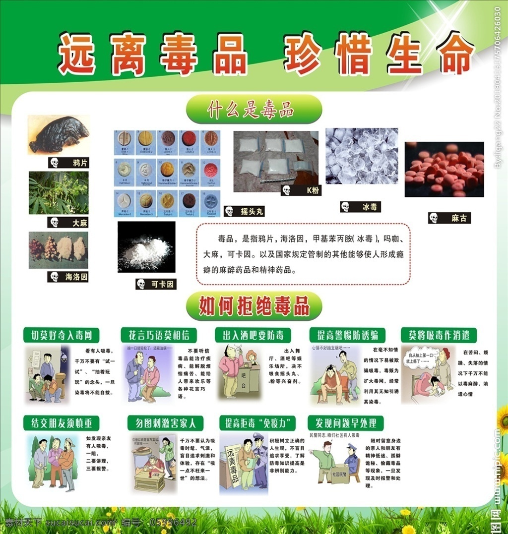 扫毒 毒品知识 禁毒展板 毒品种类 dm宣传单