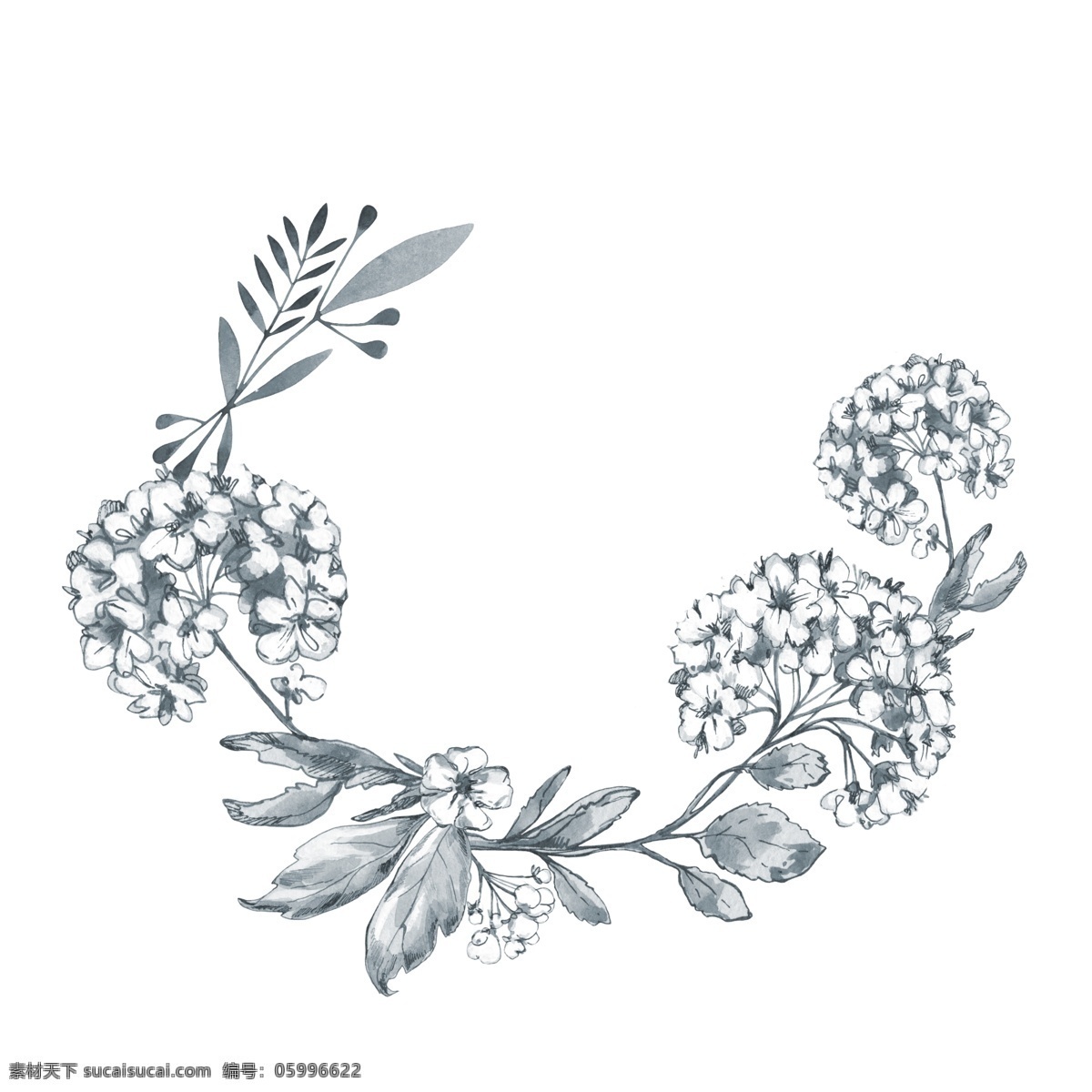小花 花环 装饰 插画 小花花环 叶子花环 漂亮的花环 创意花环 立体花环 精美花环 卡通花环 植物花环
