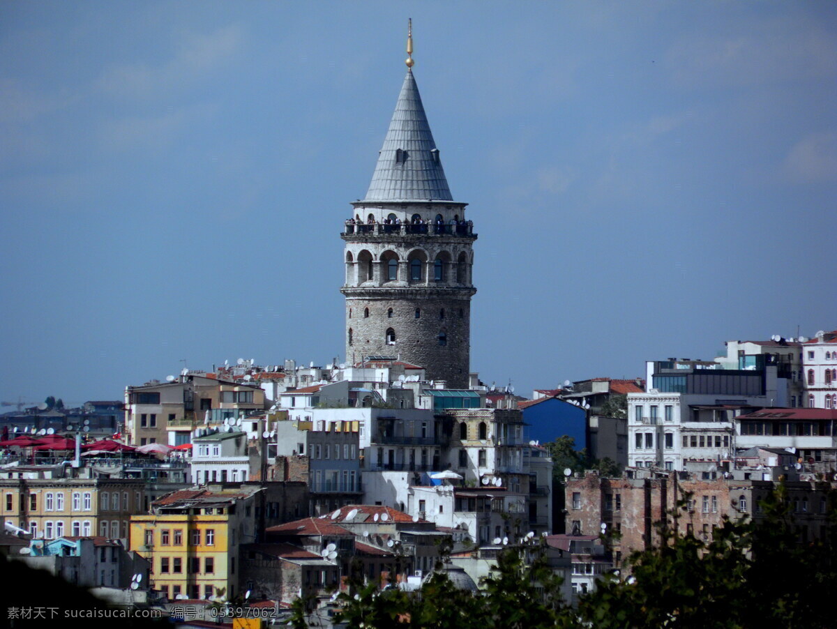 土耳其 伊 斯坦 尖塔 房屋 塔建筑 城市 建筑