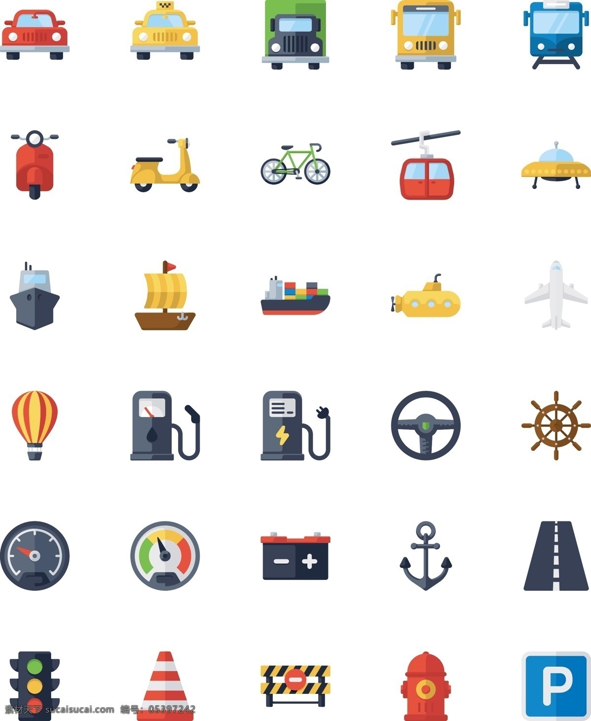 款 交通工具 icon icon图标 船锚 消防栓 飞船 加油站 icon下载 停车场标识
