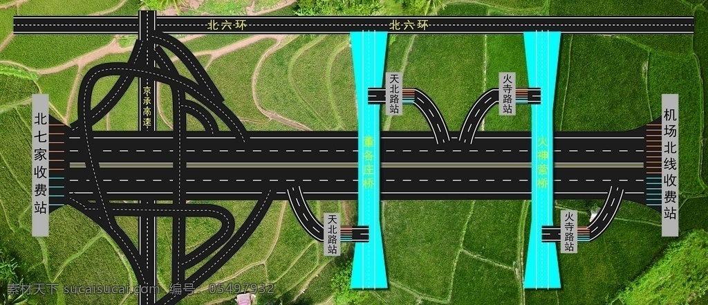 自制沙盘 路线图 缩略图 高速路