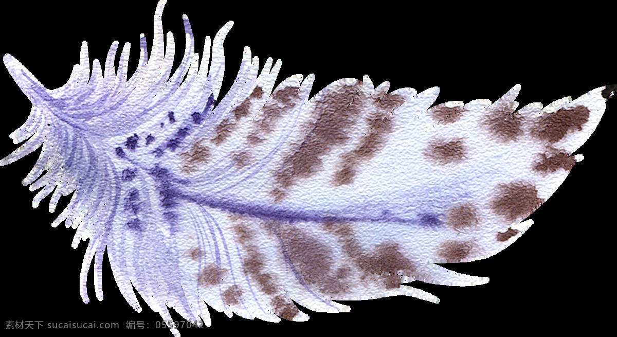 虎 斑 羽翼 卡通 水彩 透明 羽毛 动物 透明素材 免扣素材 装饰图案