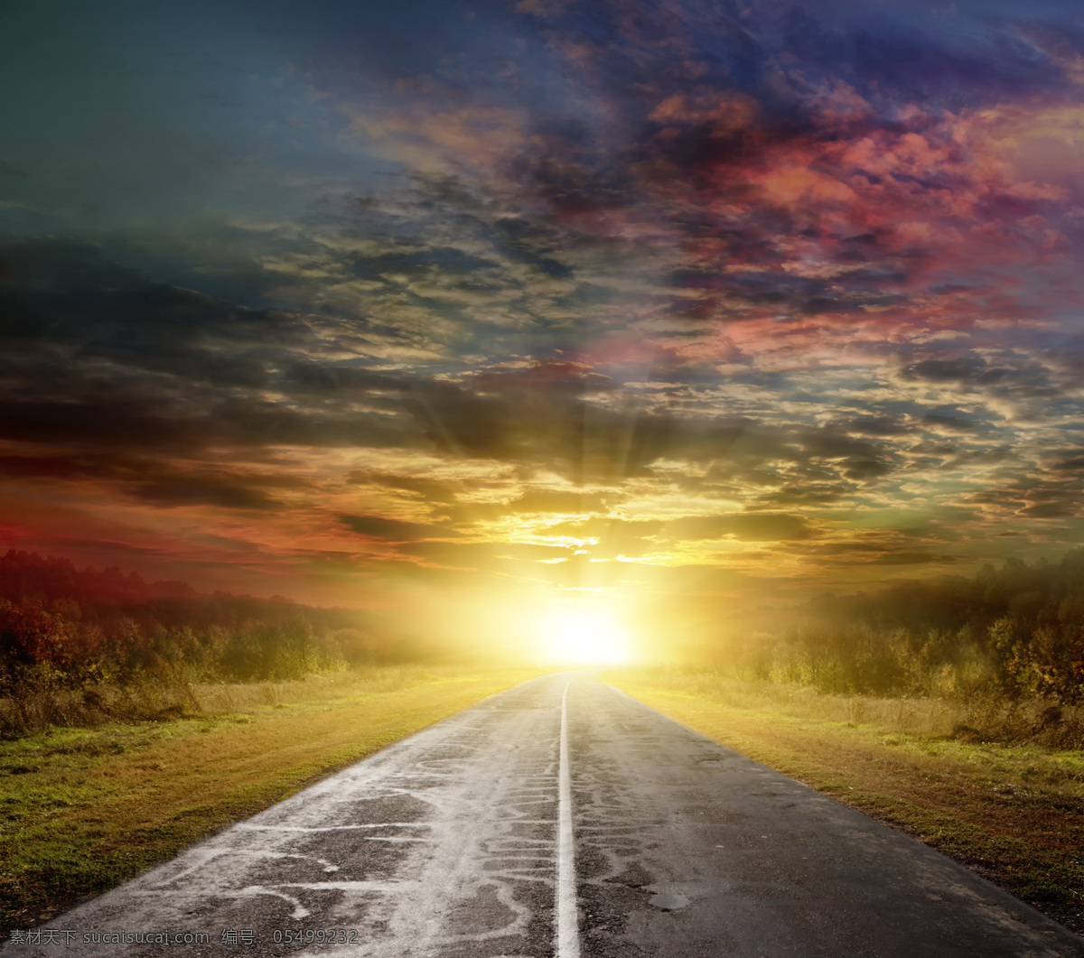 夕阳 美景 马路 风景 公路 公路风景 马路风景 路面 道路 黄昏 公路图片 环境家居