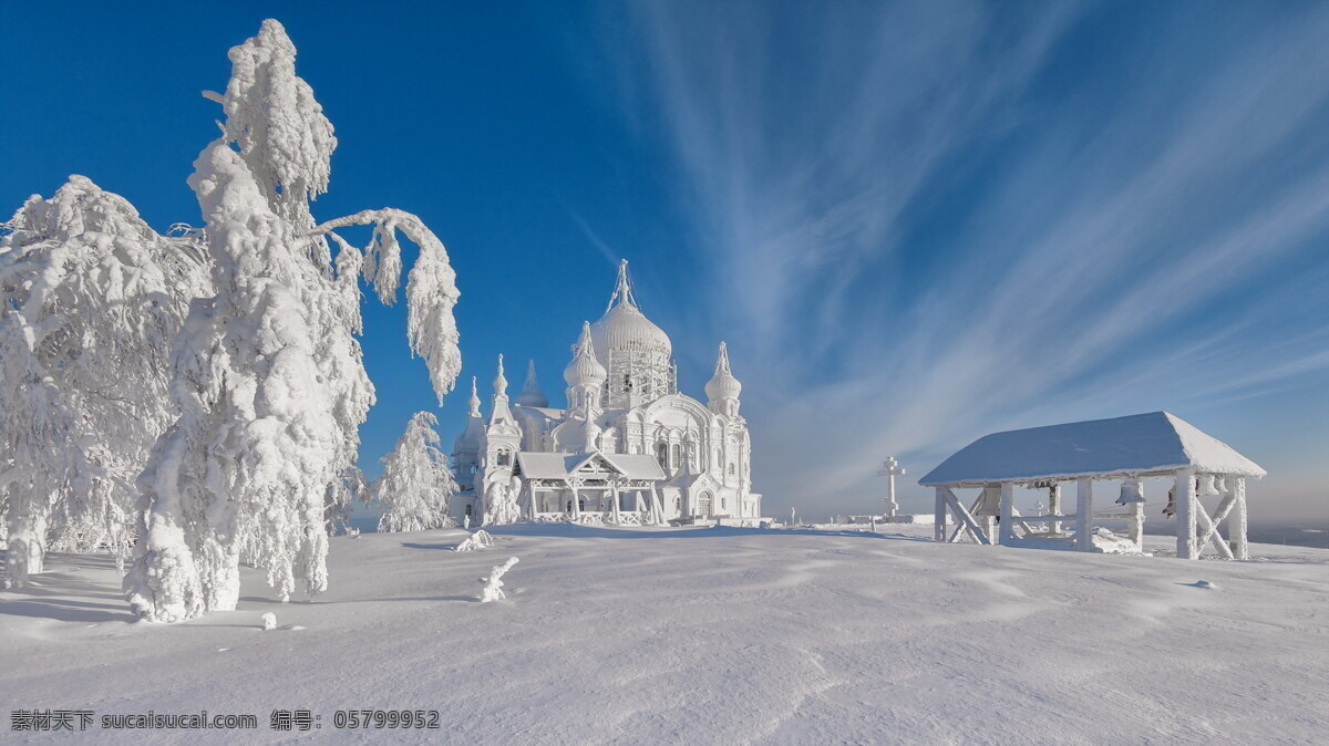 洛 戈尔 修道院 belogorskiy monastery russia 别洛戈尔 俄罗斯 雪 积雪 建筑园林 建筑摄影