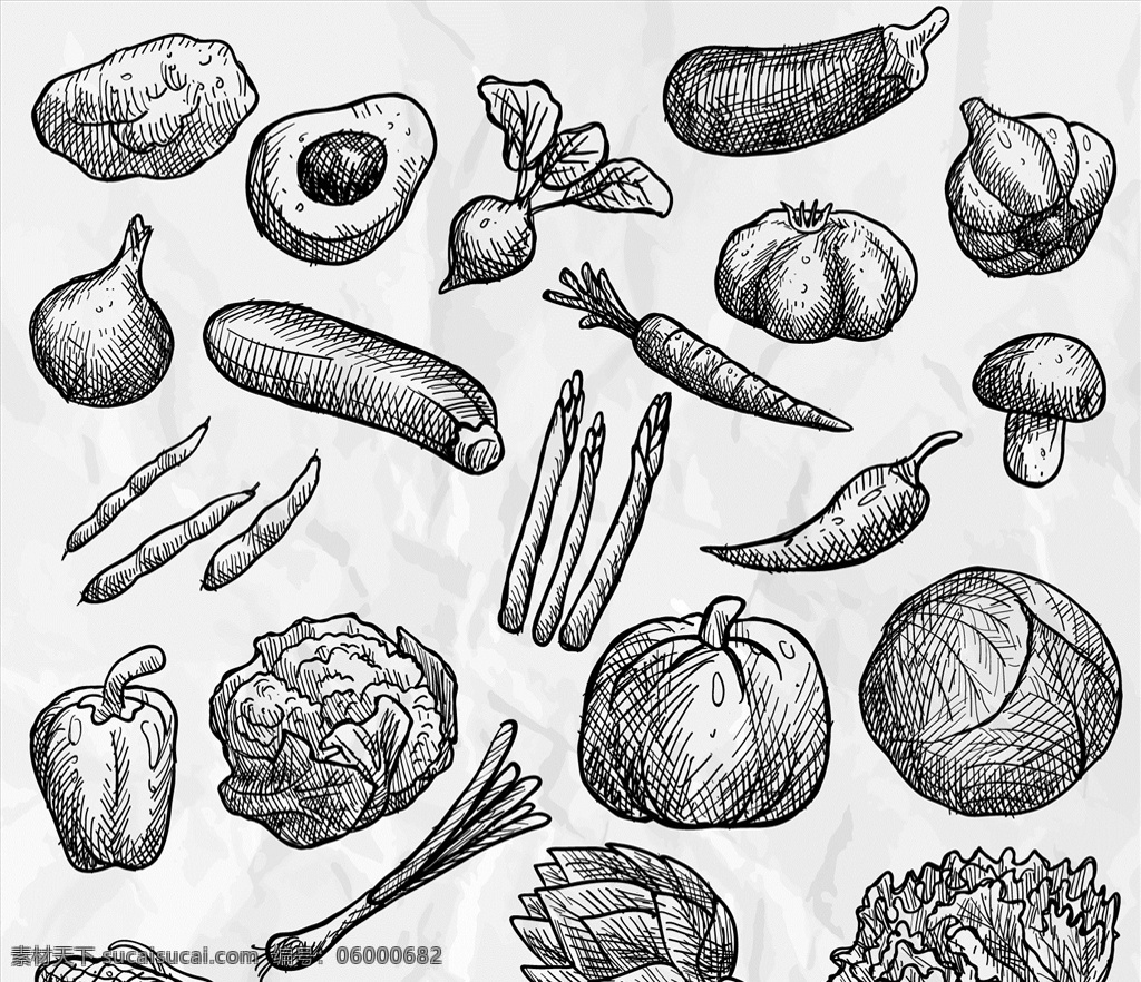 手绘蔬菜图片 食品 健康 蔬菜 有机 绘画 蘑菇 胡萝卜 手工 洋葱 抽纱 有机食品 生菜 鳄梨 手绘 收藏 图标 高清 源文件